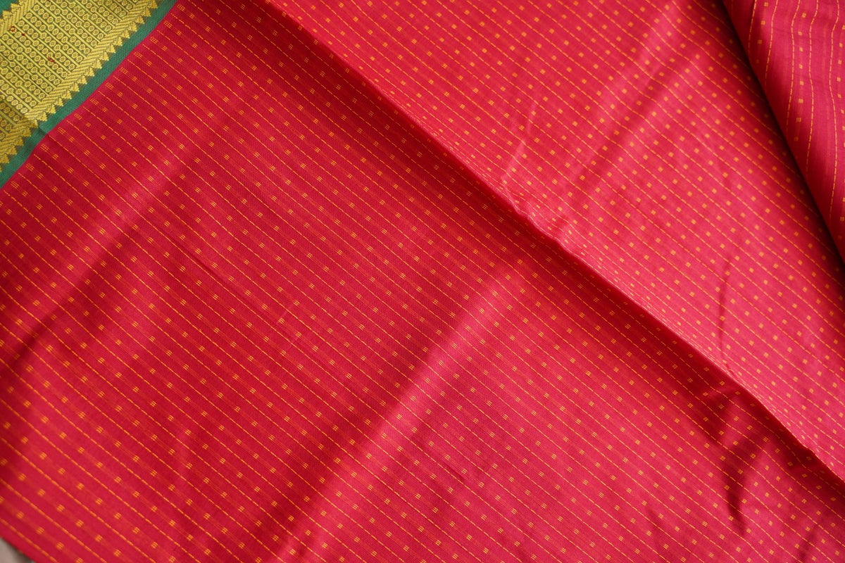 10 Yards Kanchi Handloom Silk Cotton Saree PC17966