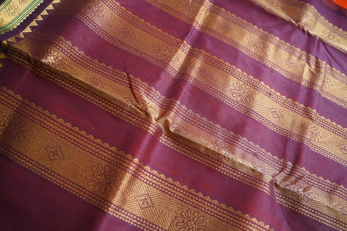 10 Yards Kanchi Handloom Silk Cotton Saree PC17965