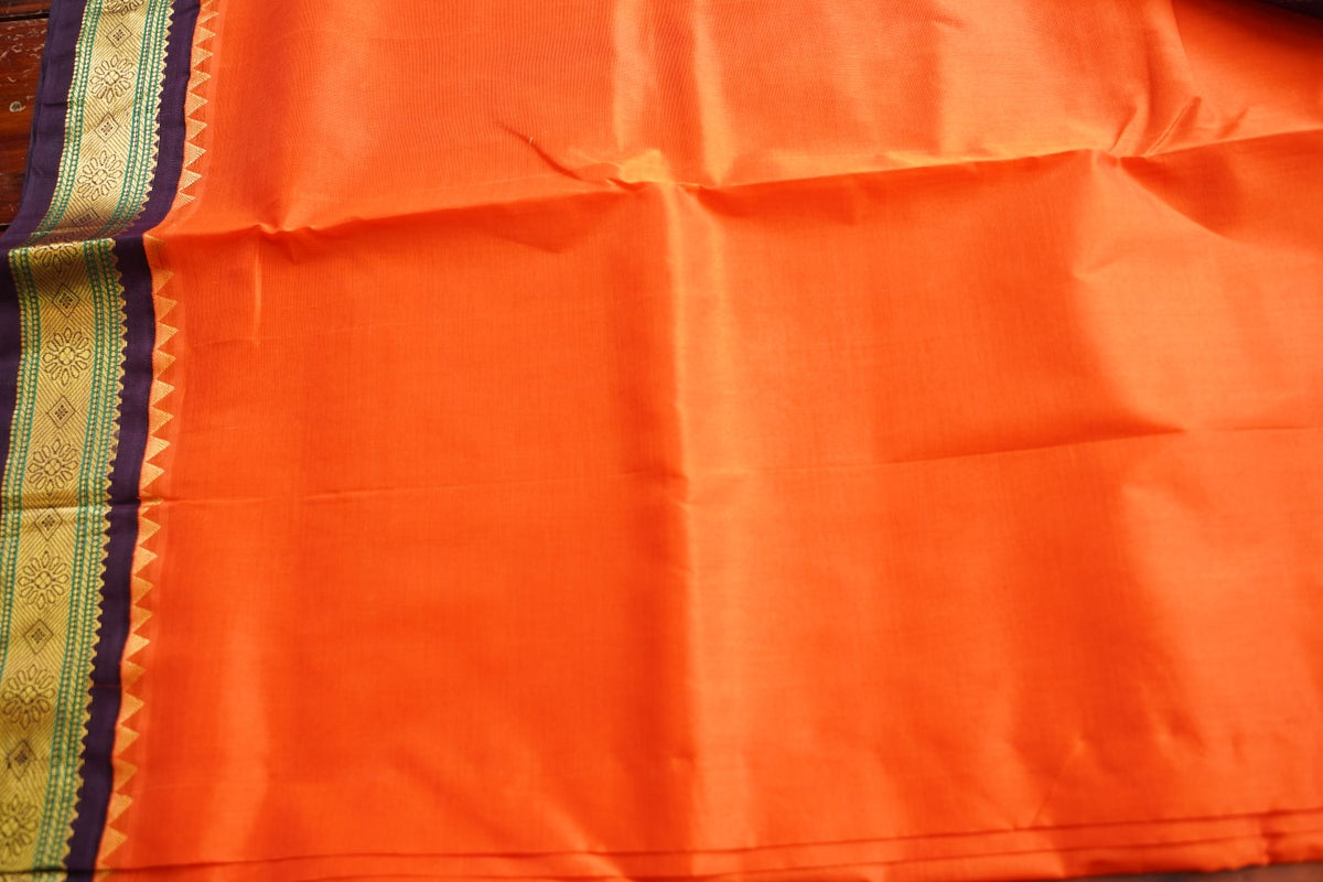 10 Yards Kanchi Handloom Silk Cotton Saree PC17965