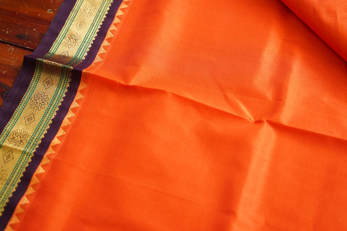 10 Yards Kanchi Handloom Silk Cotton Saree PC17965