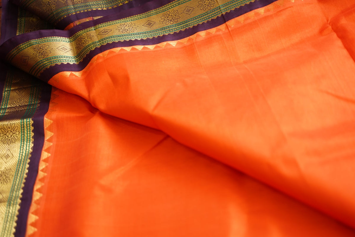 10 Yards Kanchi Handloom Silk Cotton Saree PC17965