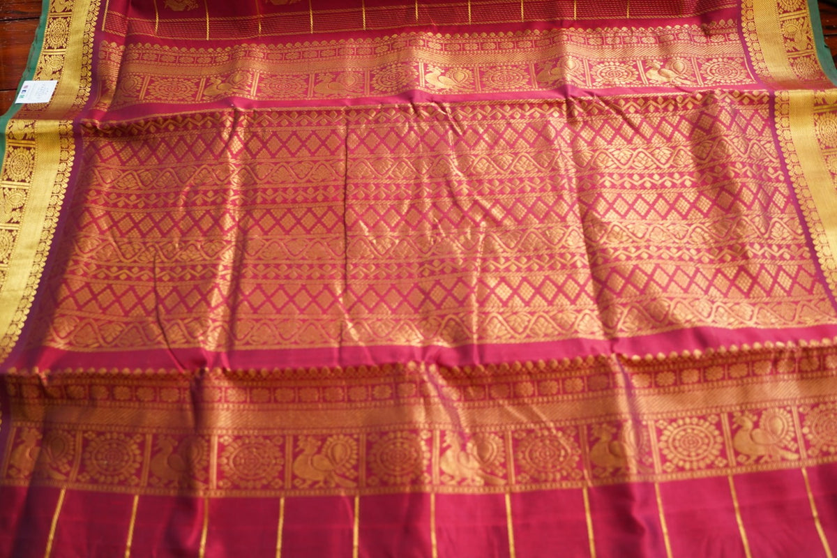 10 Yards Kanchi Handloom Silk Cotton Saree PC17964