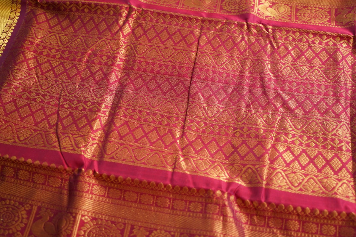 10 Yards Kanchi Handloom Silk Cotton Saree PC17964