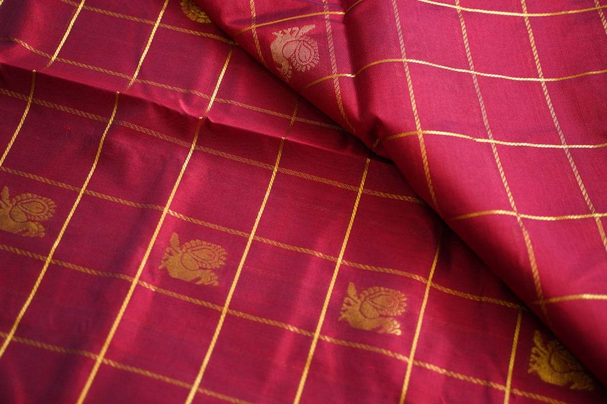 10 Yards Kanchi Handloom Silk Cotton Saree PC17964