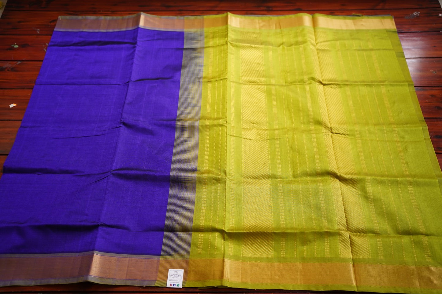 Violet Kanchi  Silk Cotton Saree With Zari  Border PC11715