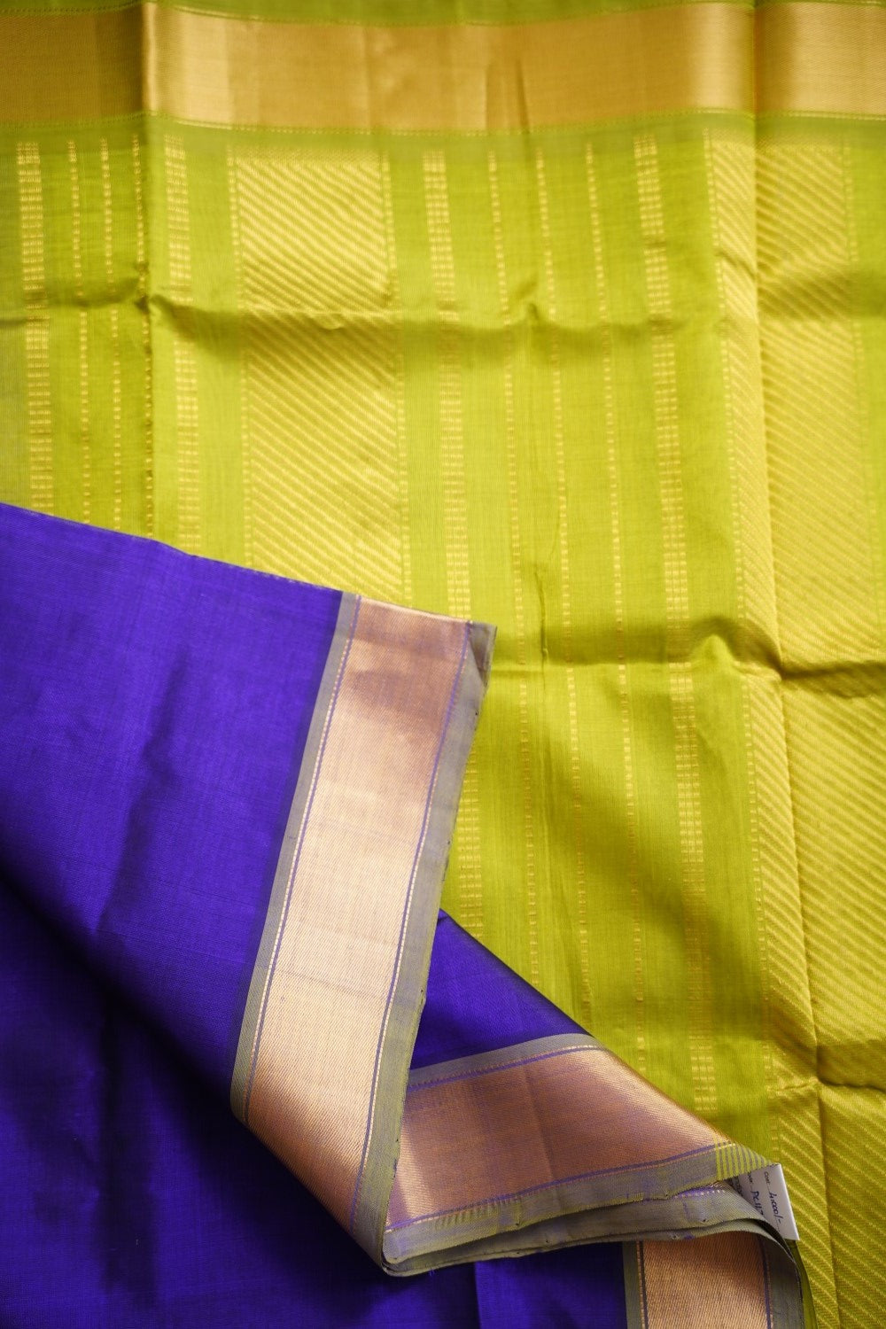 Violet Kanchi  Silk Cotton Saree With Zari  Border PC11715