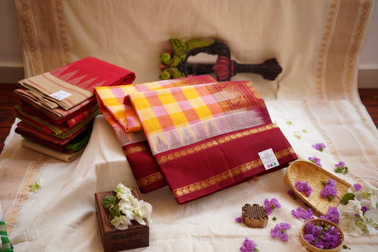 Kanchi Handloom Silk Cotton Saree PC12490