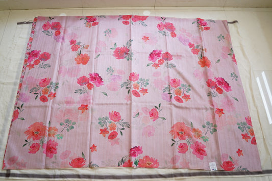 Block Printed Kanchi  Silk Cotton Saree With Zari Border  PC10550