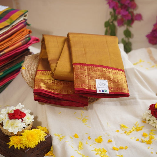 Fenugreek Pure Kanchi Silk Saree PC11820