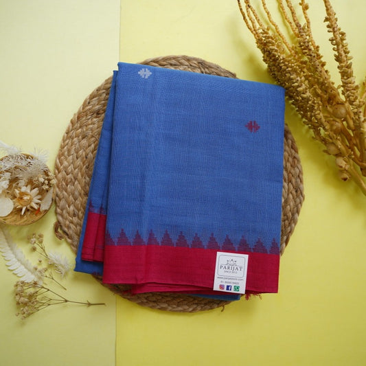 Blue Ponduru handloom Cotton Saree PC10680