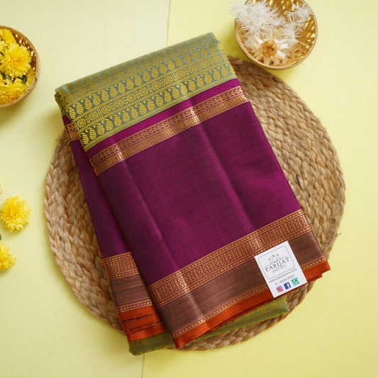 Light Elaichi Green Varisaipet Pure 4Gm Gold Kanchi Silk Saree PC10703