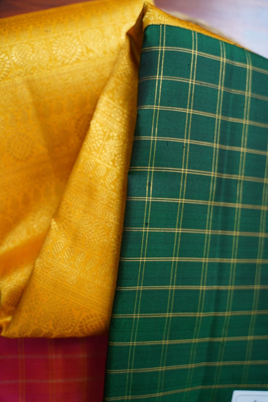 Pure Kanchi Silk Saree With Ganga jamuna Border  PC10748