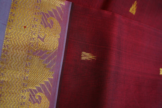 Rose Milk Lakshadeepam Kanchi Silk Cotton Saree PC10740