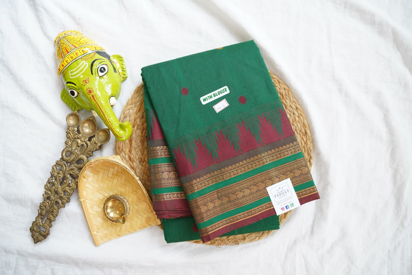 Chettinad handloom Cotton Saree PC16152