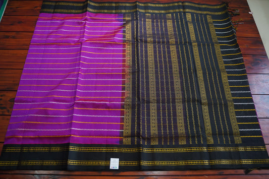 Purple Veldhari Kanchi Silk Cotton Saree PC10735