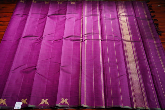 Purple Jodi Kili Pure Kanchi Silk Saree PC10756