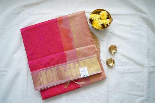 10 Yards  Kanchi Handloom Silk Cotton Saree PC13715
