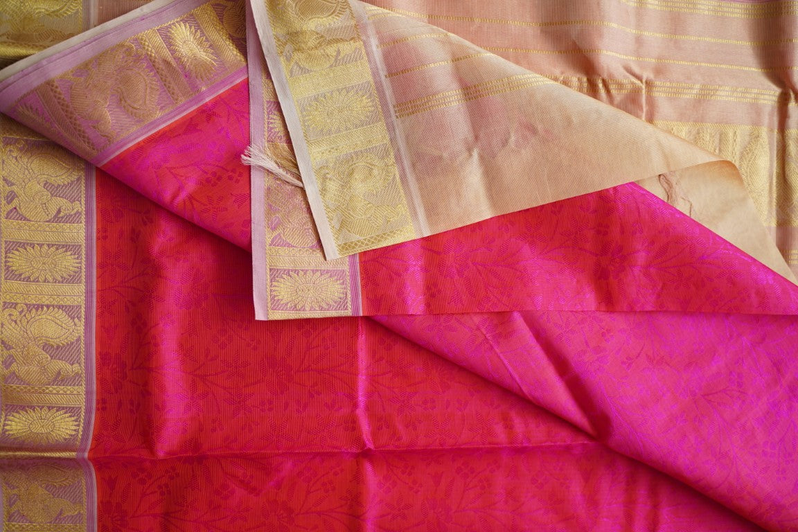 10 Yards  Kanchi Handloom Silk Cotton Saree PC13715