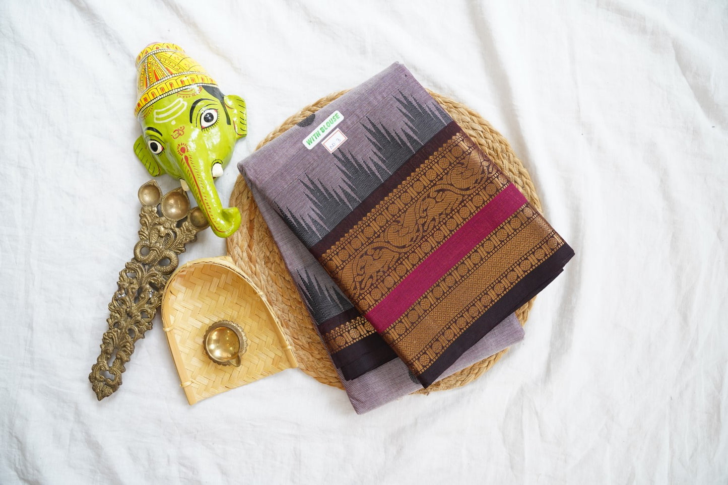 Chettinad handloom Cotton Saree PC16149