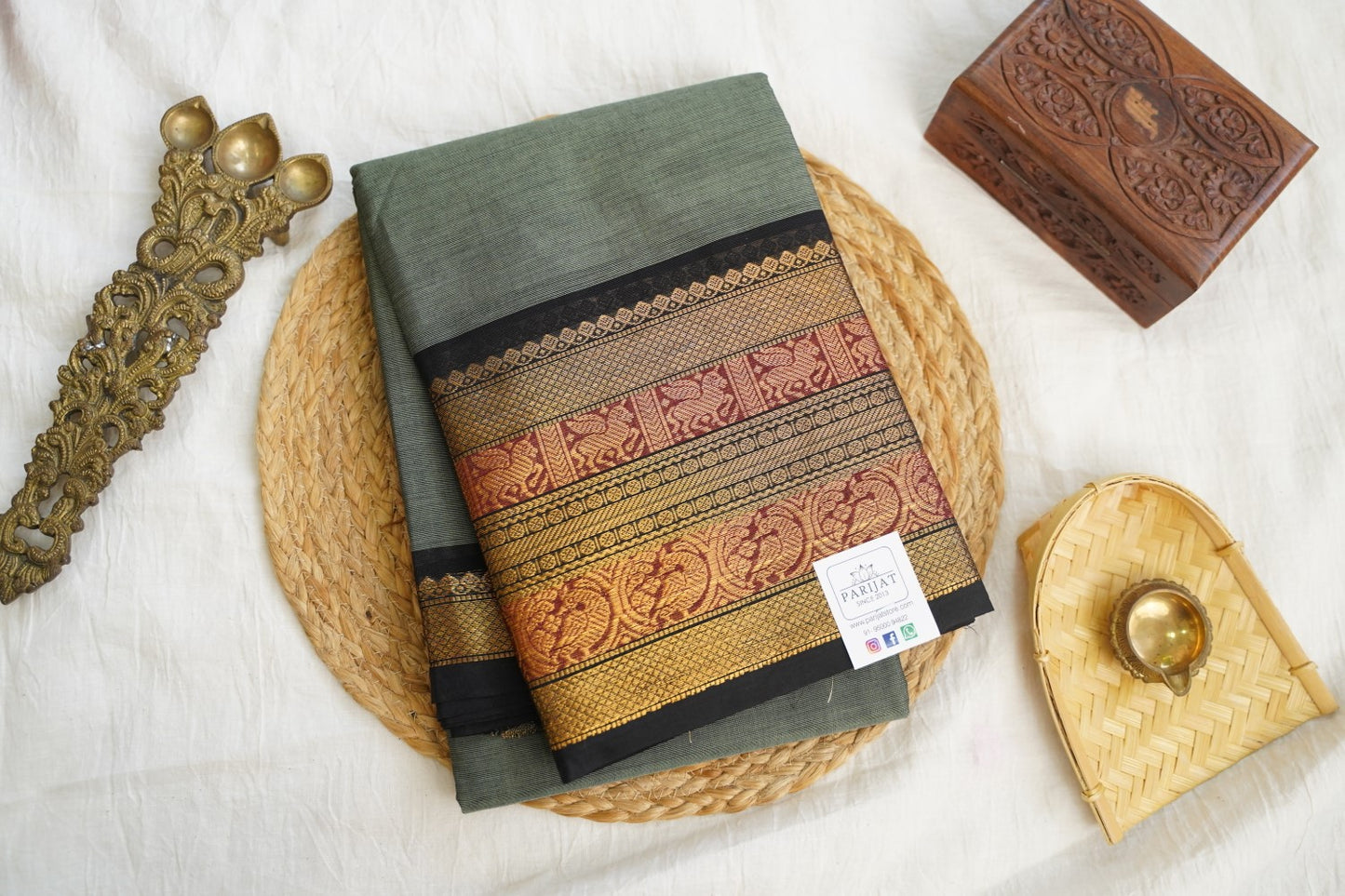 Chettinad handloom Cotton Saree PC17214