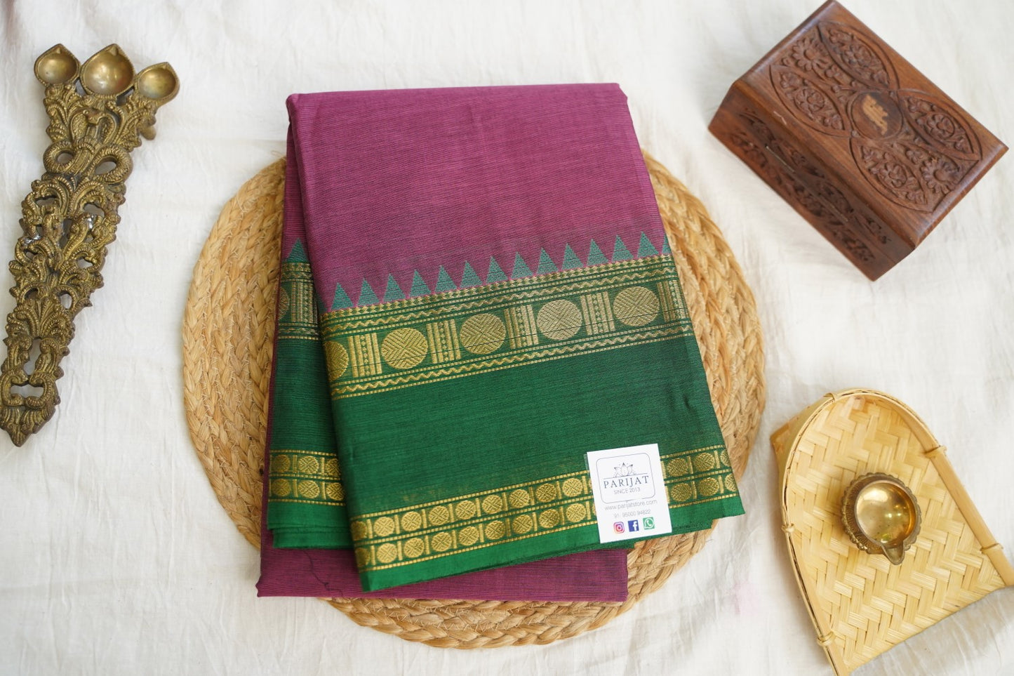 Chettinad handloom Cotton Saree PC17231