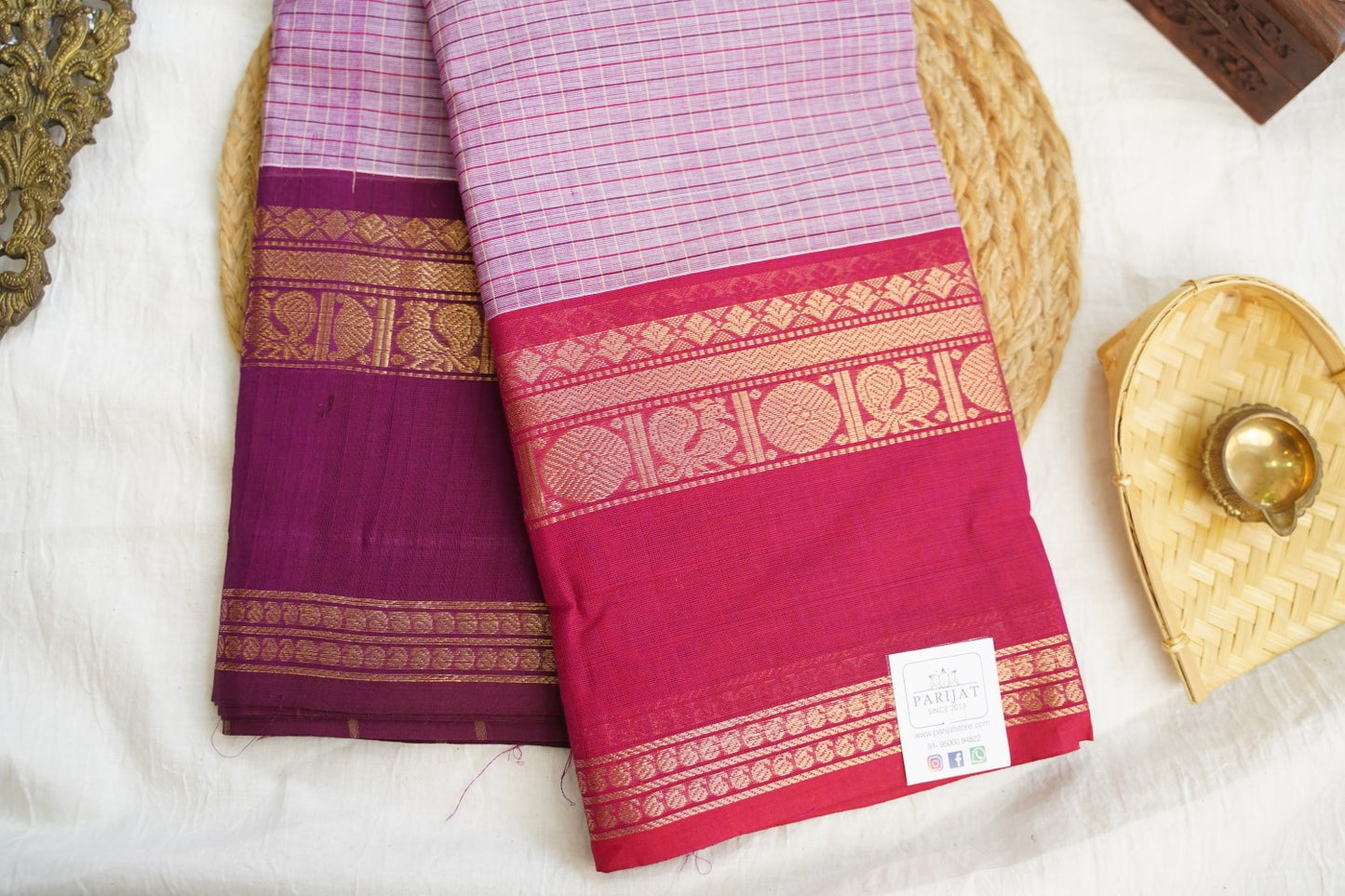 Chettinad handloom Cotton Saree PC17223