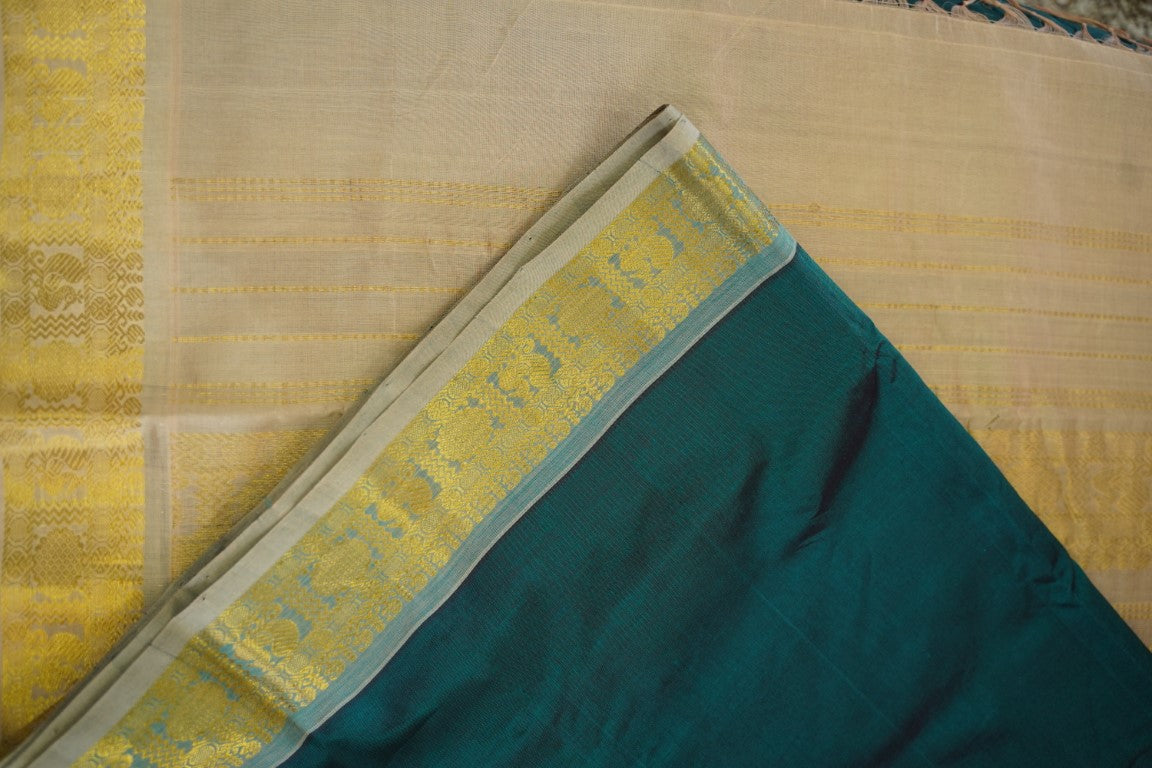 10 Yards  Kanchi Handloom Silk Cotton Saree PC13719