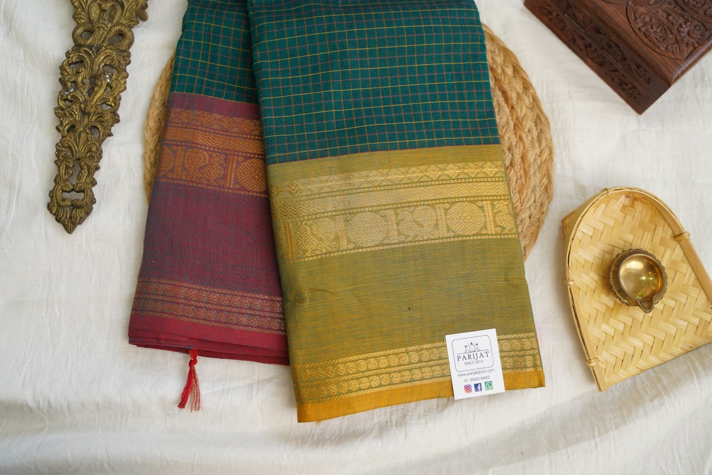 Chettinad handloom Cotton Saree PC17211