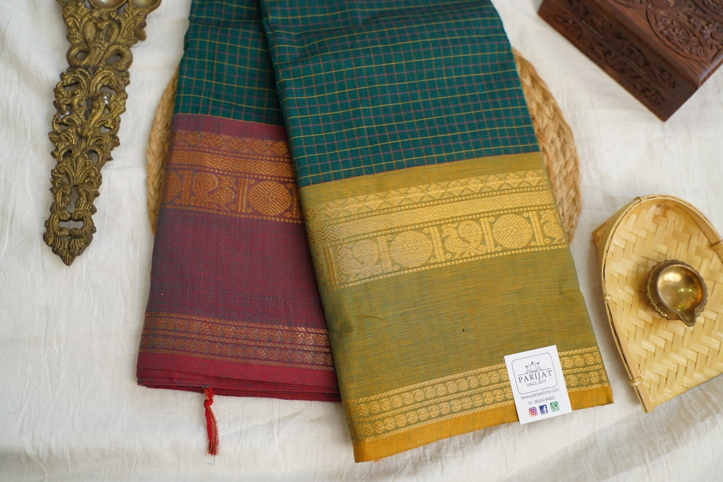 Chettinad handloom Cotton Saree PC17211