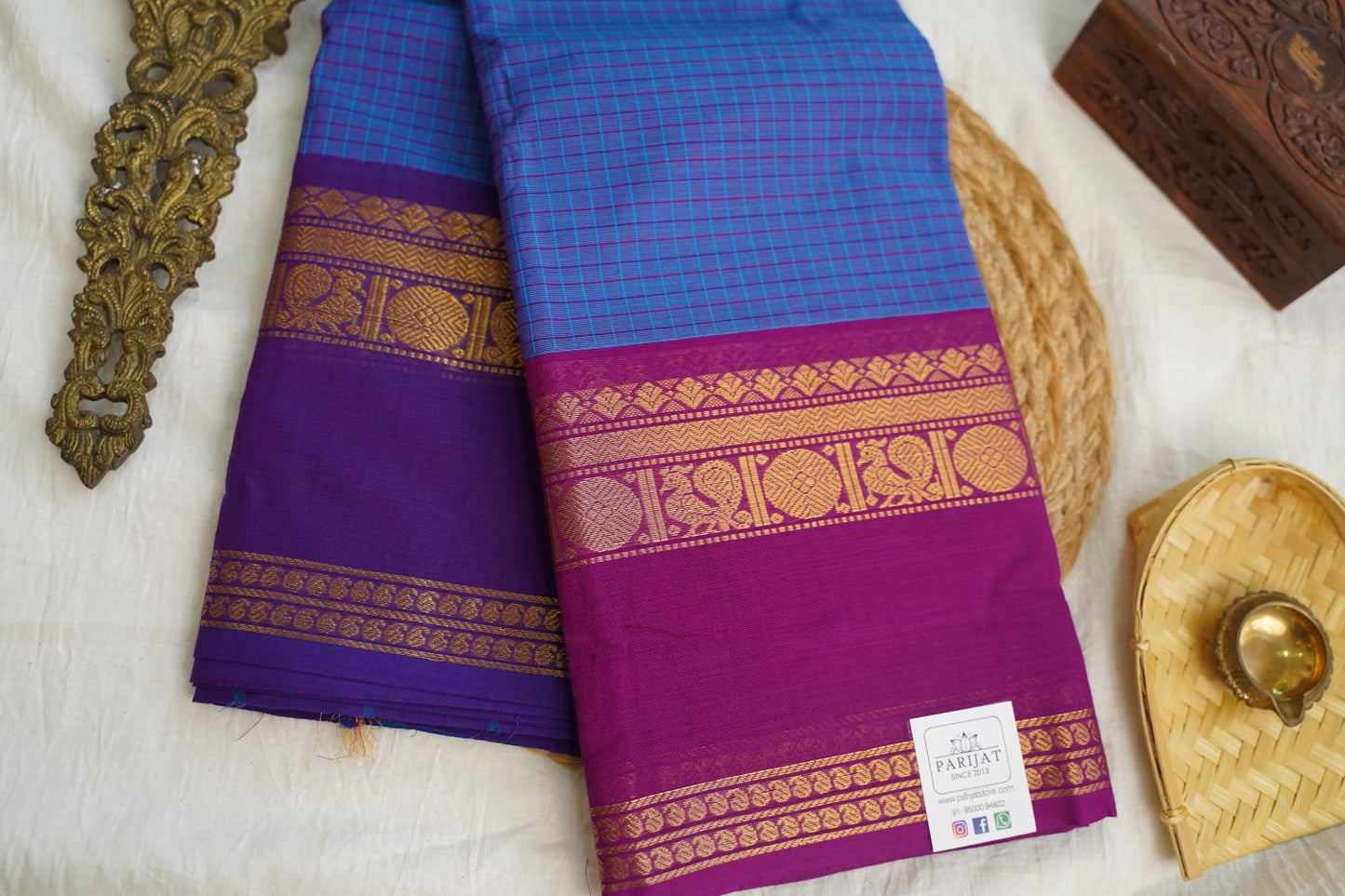 Chettinad handloom Cotton Saree PC17244