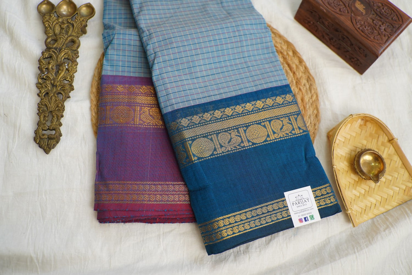 Chettinad handloom Cotton Saree PC17243