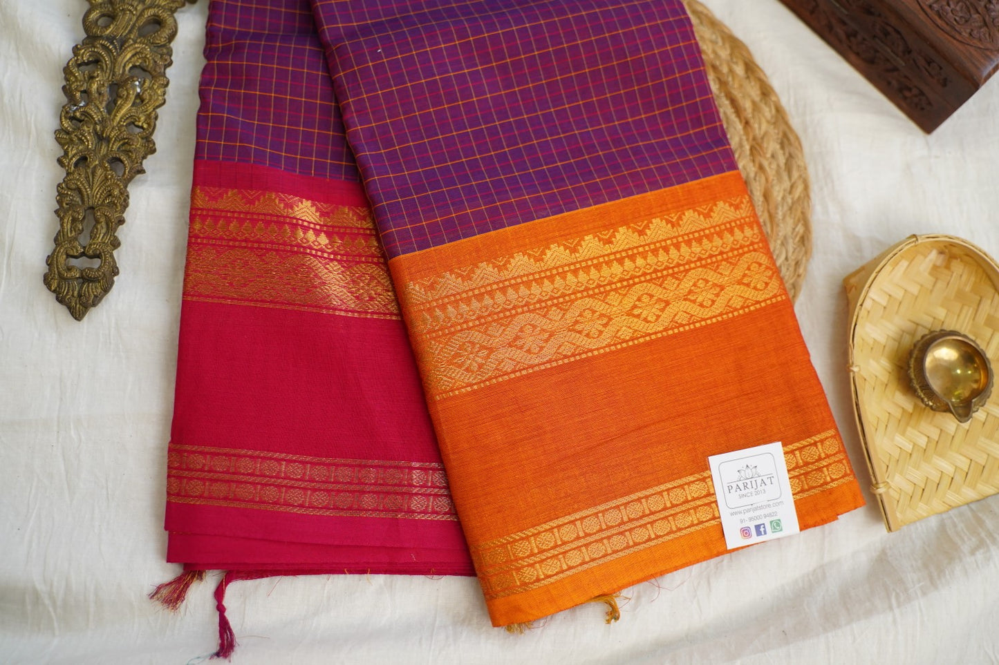 Chettinad handloom Cotton Saree PC17245