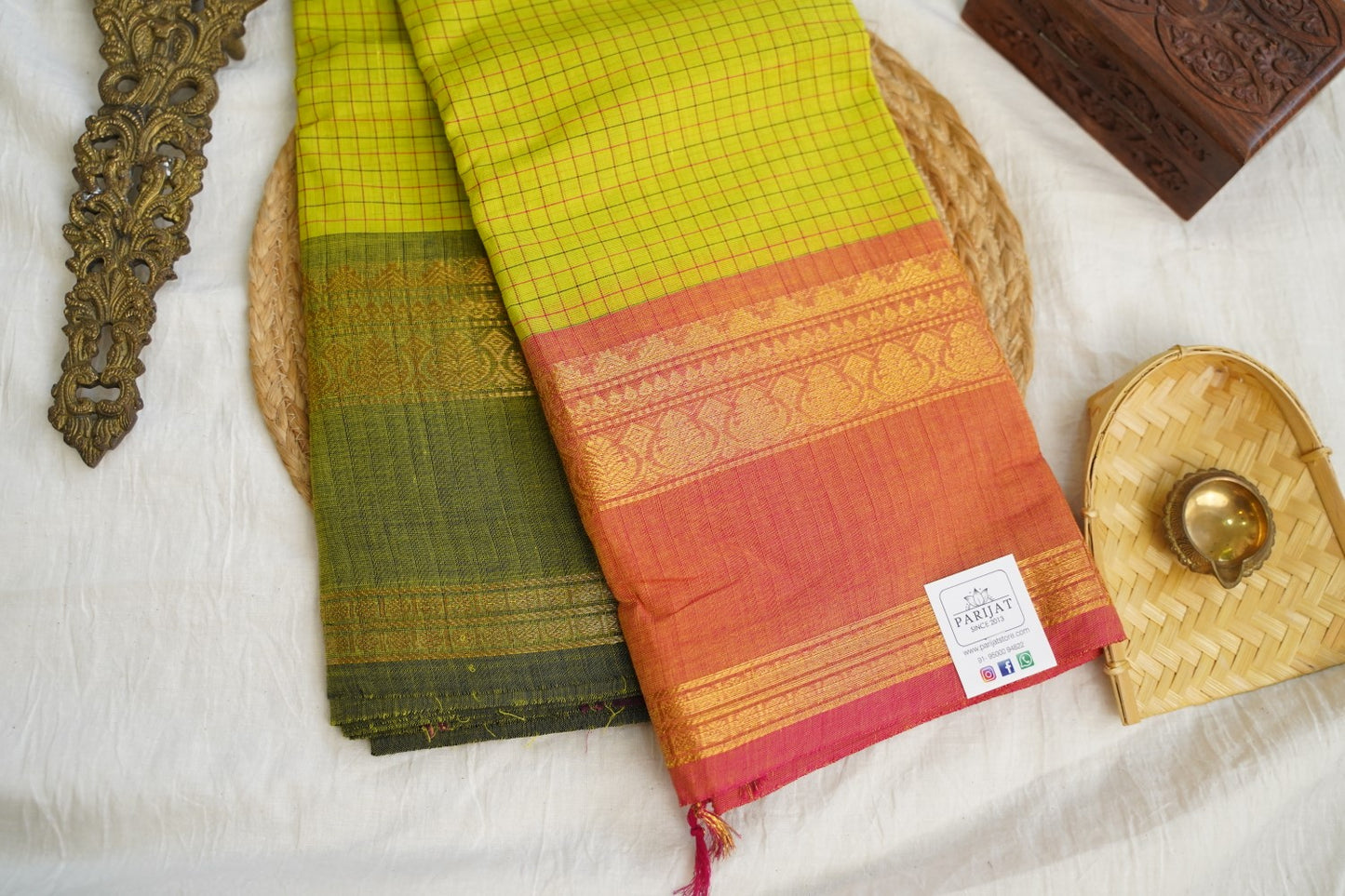 Chettinad handloom Cotton Saree PC17246