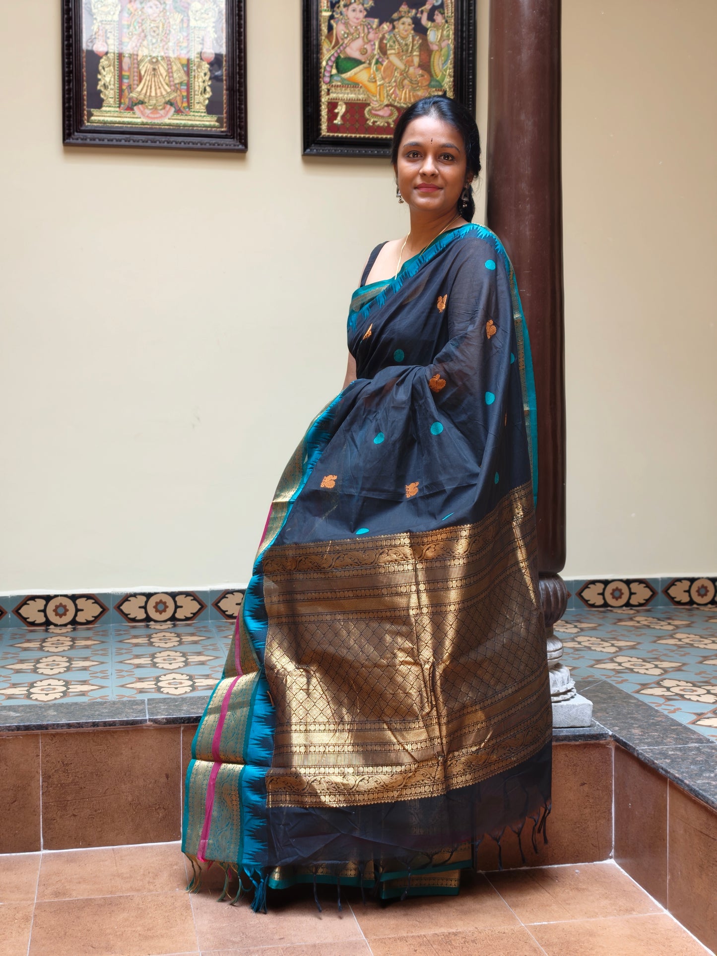 Chettinad handloom Cotton Saree PC16487