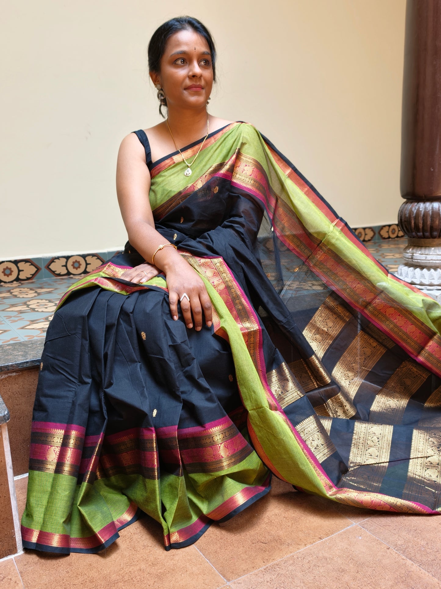 Chettinad handloom Cotton Saree PC16583