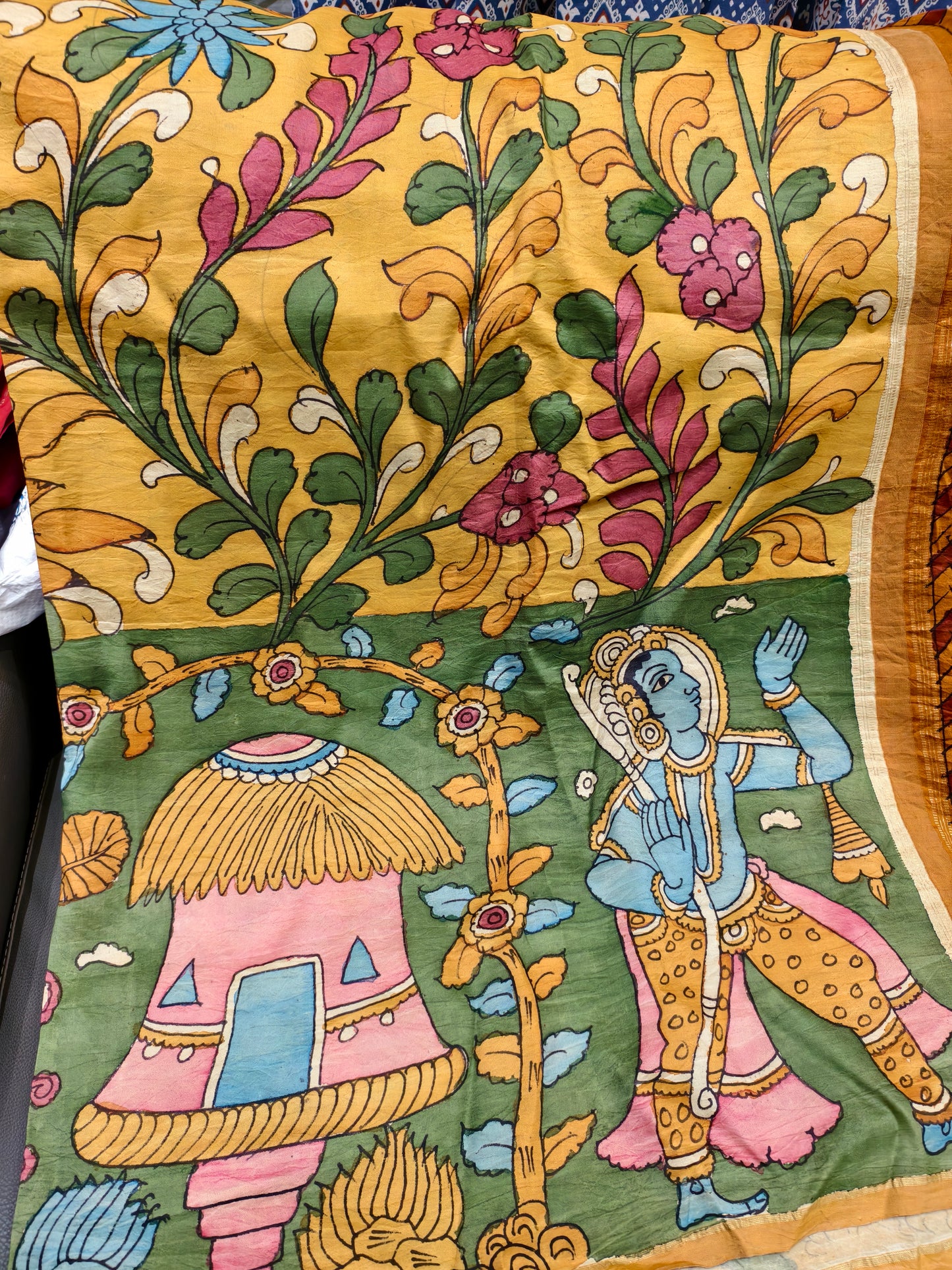 Kanchi hand painted kalamkari silk saree -sita