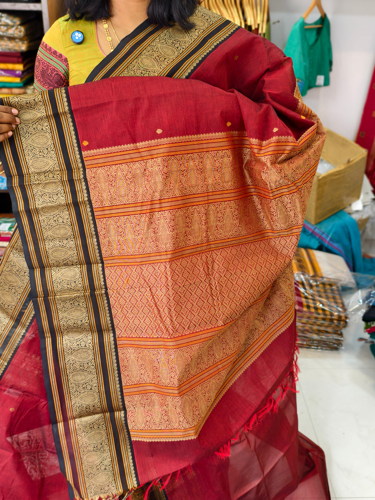 Kanchi handloom Cotton Saree PC17407