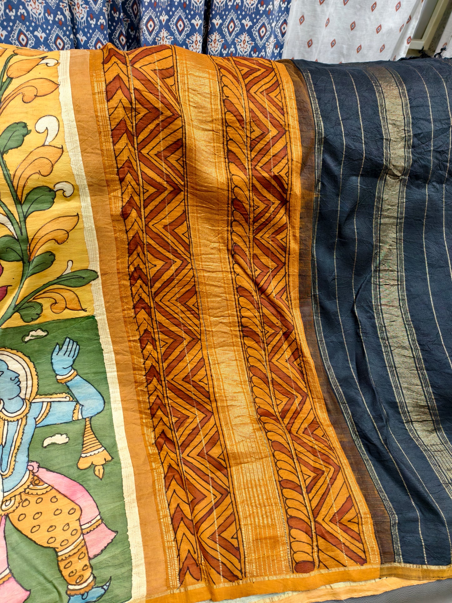 Kanchi hand painted kalamkari silk saree -sita