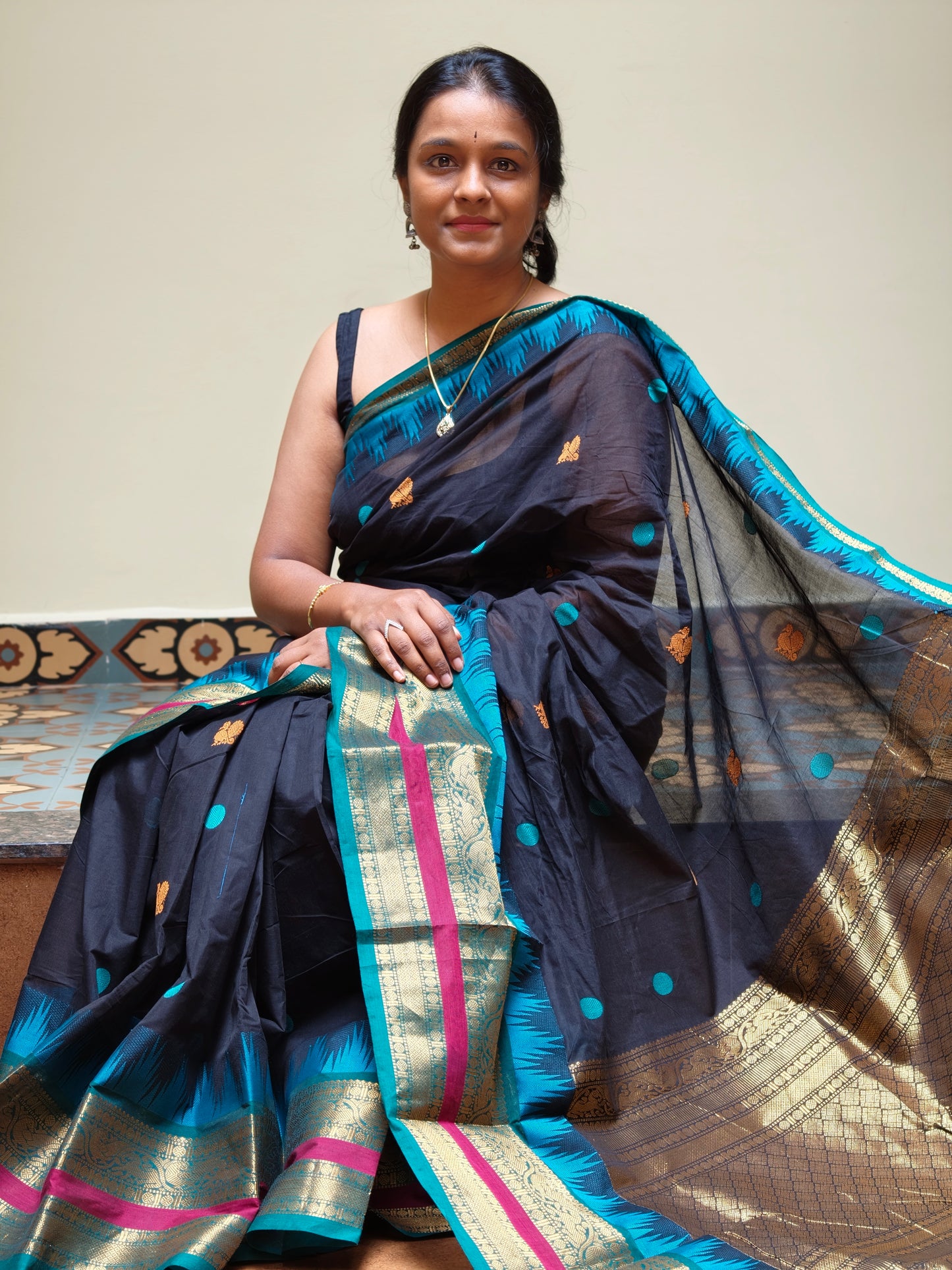 Chettinad handloom Cotton Saree PC16487