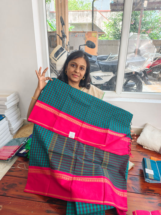Chettinad handloom Cotton Saree -kattam