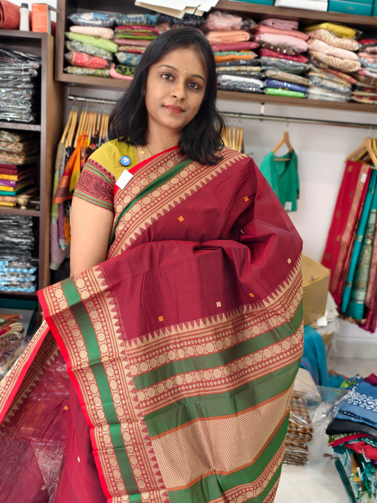 Kanchi handloom Cotton Saree PC15742