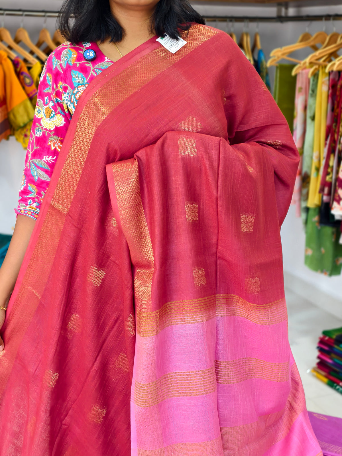 semi linen saree PC17919