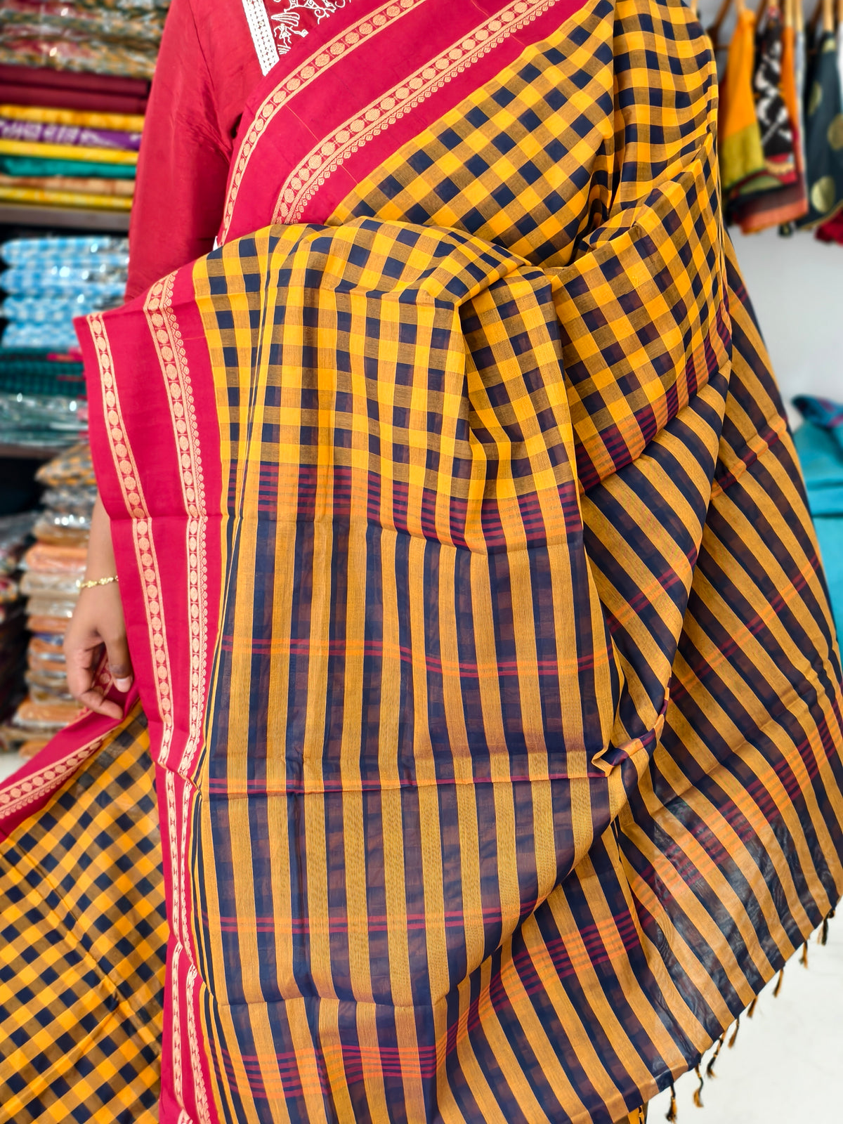 Chettinad handloom Cotton Saree PC17822