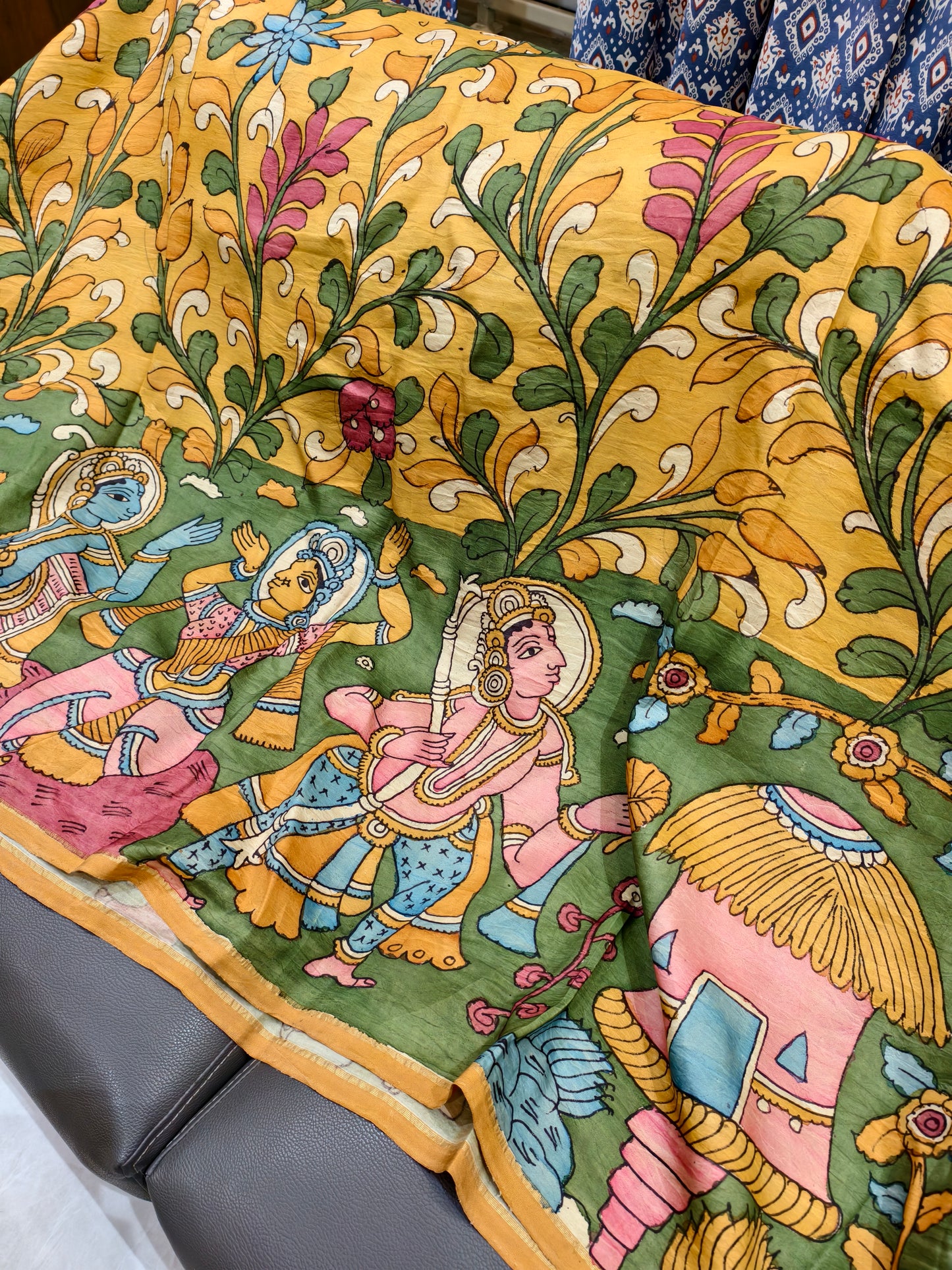 Kanchi hand painted kalamkari silk saree -sita
