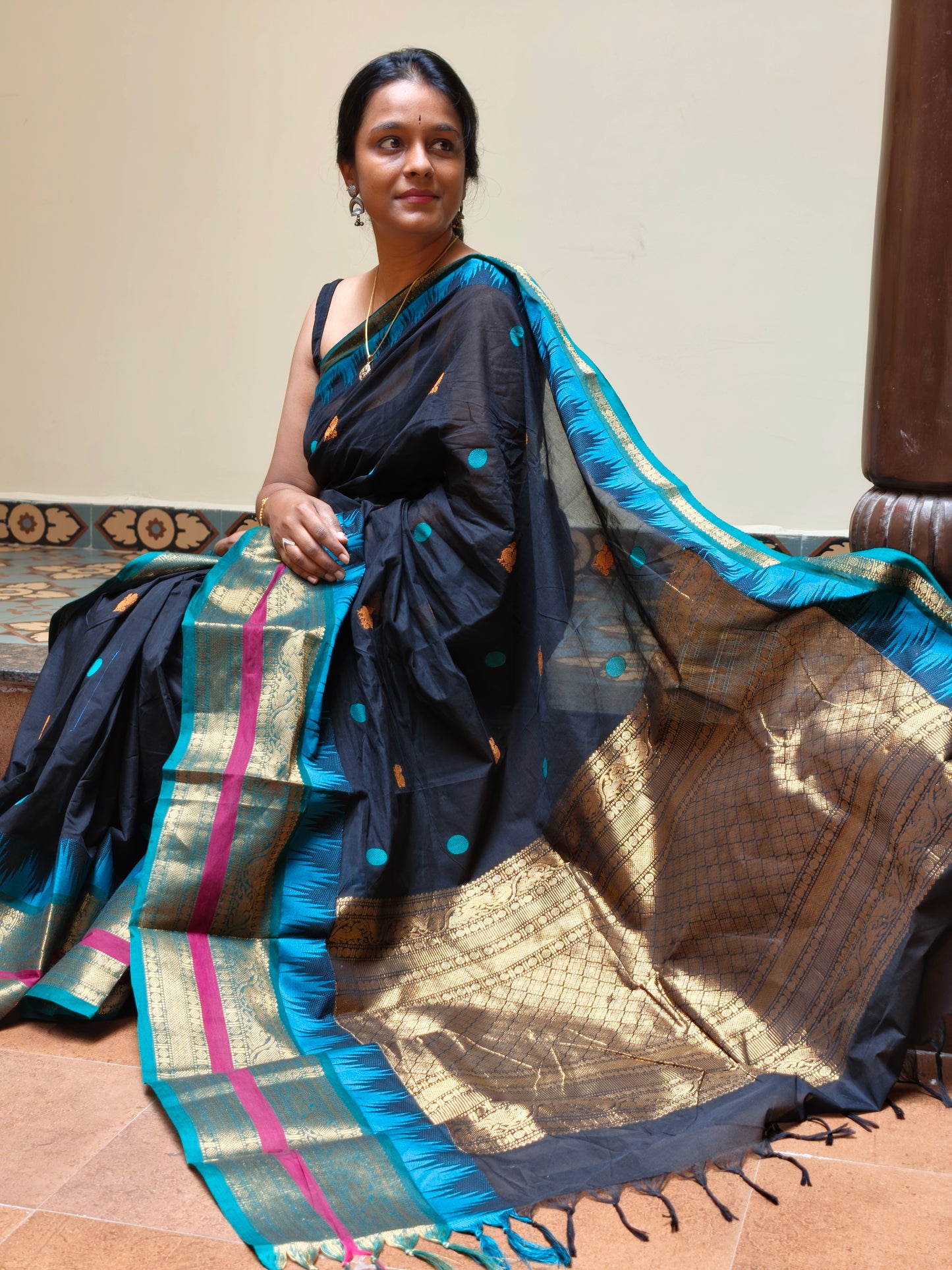 Chettinad handloom Cotton Saree PC16487