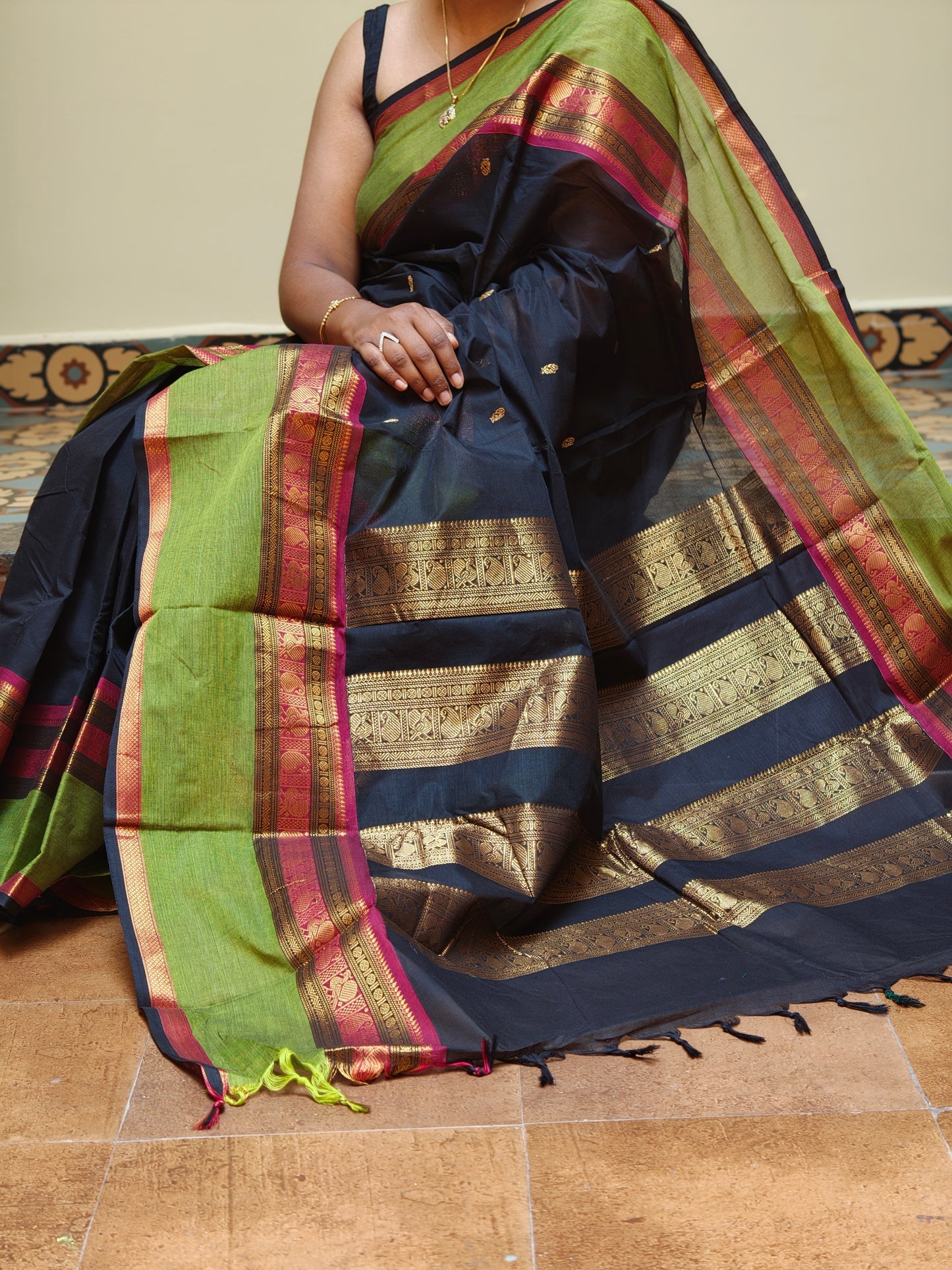 Chettinad handloom Cotton Saree PC16583