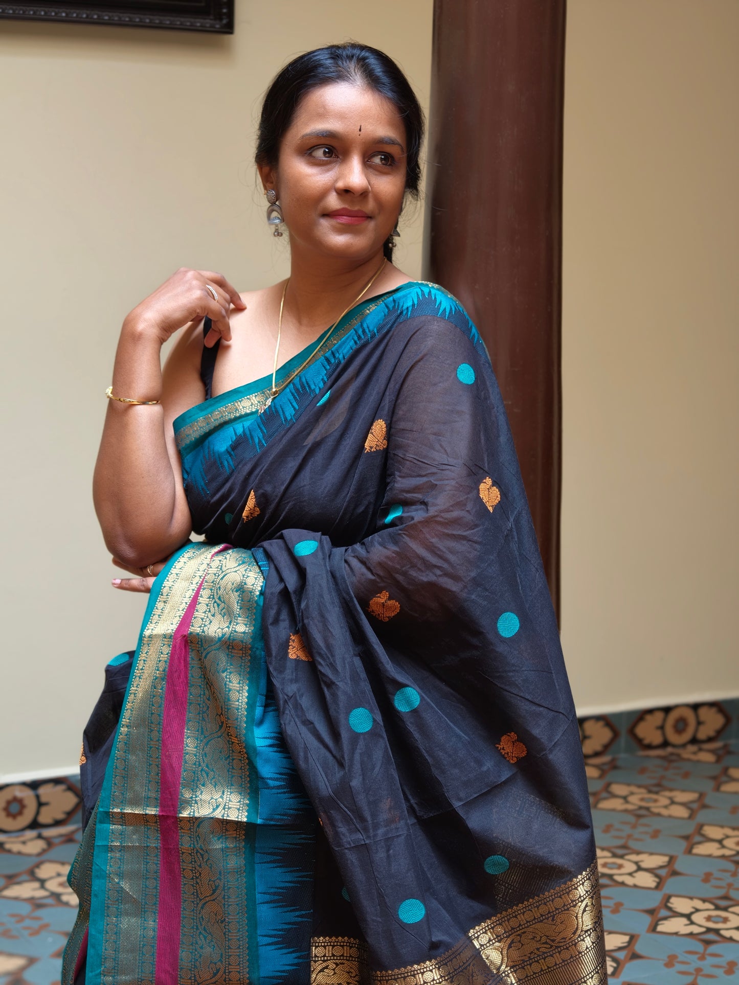 Chettinad handloom Cotton Saree PC16487