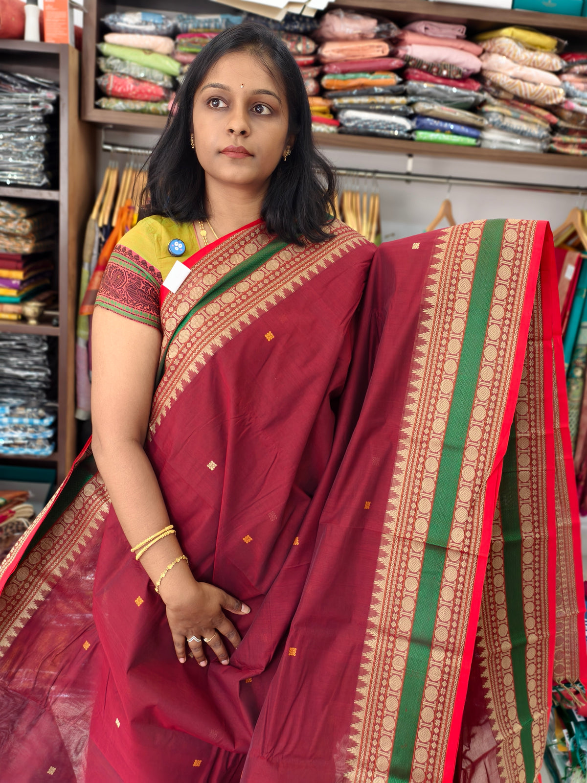 Kanchi handloom Cotton Saree PC15742