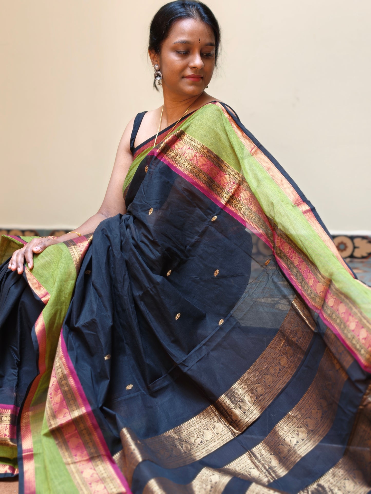 Chettinad handloom Cotton Saree PC16583