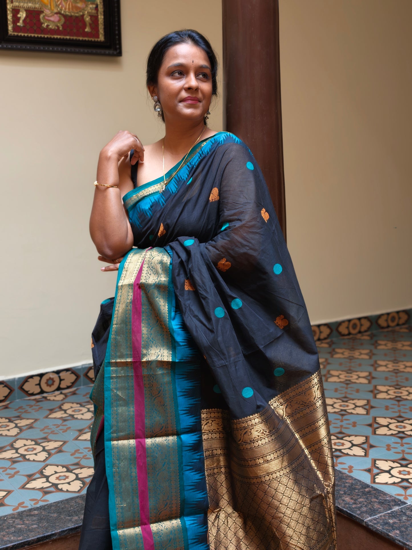 Chettinad handloom Cotton Saree PC16487